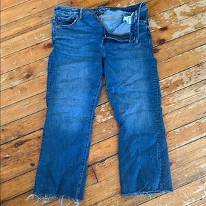 Women’s american eagle High rise book crop Blue Jeans